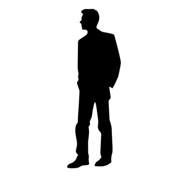 recommend clip art: person standing silhouette illustration