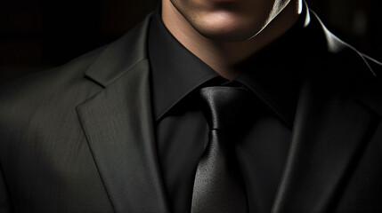ai generative close up of a elegant man business suit 