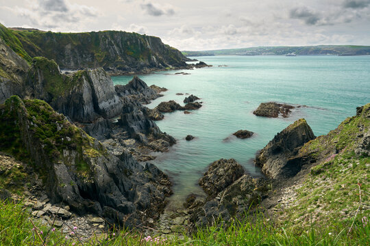Coastline in Fishguard, Wales