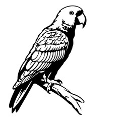 parrot silhouette illustration 