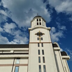 A clock on a building