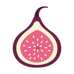 Fig icon on isolated on vector isolated on white background