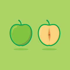 apple vector illustration,flat concept.suitable for icon,sticker,etc