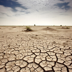 干ばつ、砂漠、地球温暖化、Drought, deserts, global warming.Generative AI