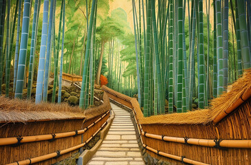 a_path_leading_down_a_bamboo_forest