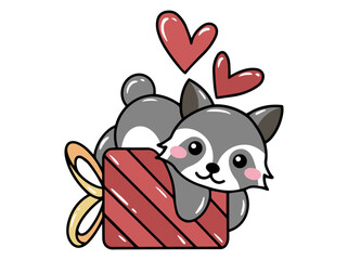 Weasel Cartoon Cute Animal Illustration