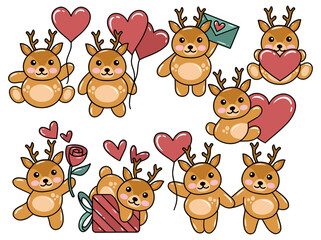 Deer Cartoon Cute Animal Illustration