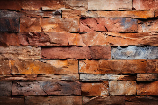 Terracotta Warmth: Earthy terracotta tiles with a warm and inviting tone, types of tiles background, textures Generative AI