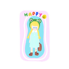 Happy frog girl 