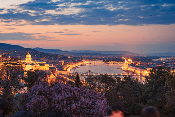 Budapest view from a hill.