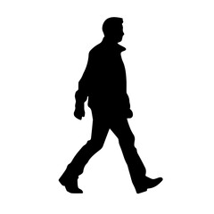 Fototapeta na wymiar walking person silhouette illustration 