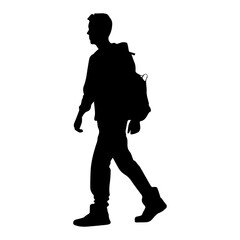 walking person silhouette illustration 