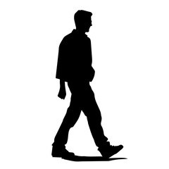 walking person silhouette illustration 