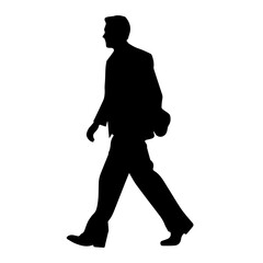 walking person silhouette illustration 
