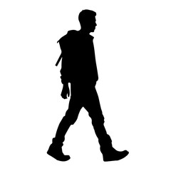 walking person silhouette illustration 