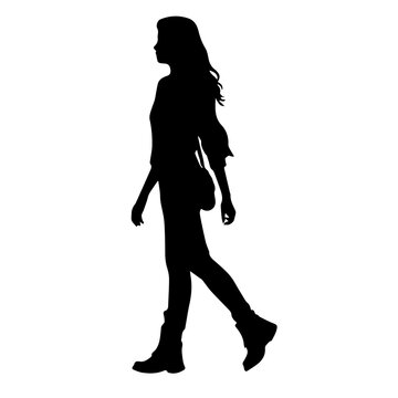 recommend clip art: walking person silhouette illustration 