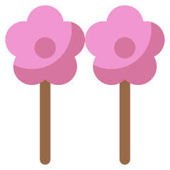 CANDY FLOWER line icon,linear,outline,graphic,illustration
