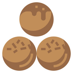 CHOCOLATE BALL line icon,linear,outline,graphic,illustration