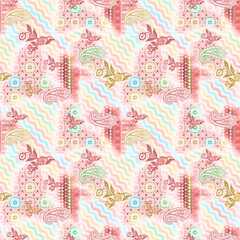 seamless pattern with flowers texture multi colour