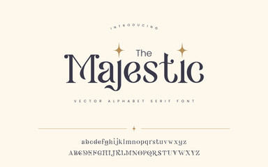 Alphabet minimal fashion serif fonts typography