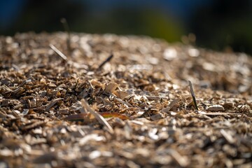 Compost pile, organic thermophilic compost turning in Tasmania Australia