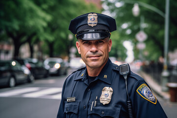 Portrait of police officer in uniform