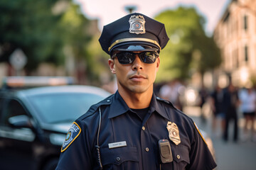 Portrait of police officer in uniform