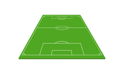 Soccer field or football field. Perspective elements. Vector illustration. © Inactive