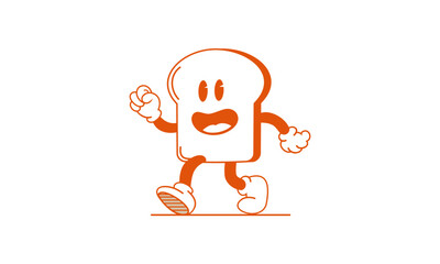 Bread Cartoon Mascot