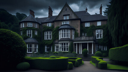 3d effect - old English majestic estate