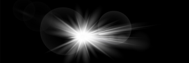 Obraz premium Vector transparent sunlight special lens flash light effect.front sun lens flash. Vector blur in the light of radiance. Element of decor.
