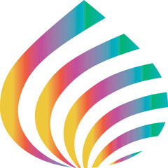 Obraz premium Logo Design Gradient. people watch around the world.