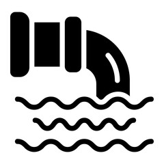 waste water glyph icon