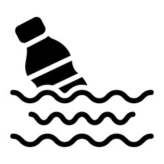 water pollution glyph icon