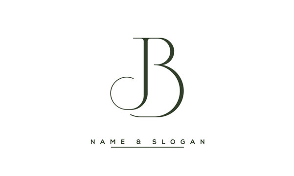 JB,  BJ,  J,  B  Abstract  Letters  Logo  Monogram