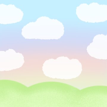 clouds and grass