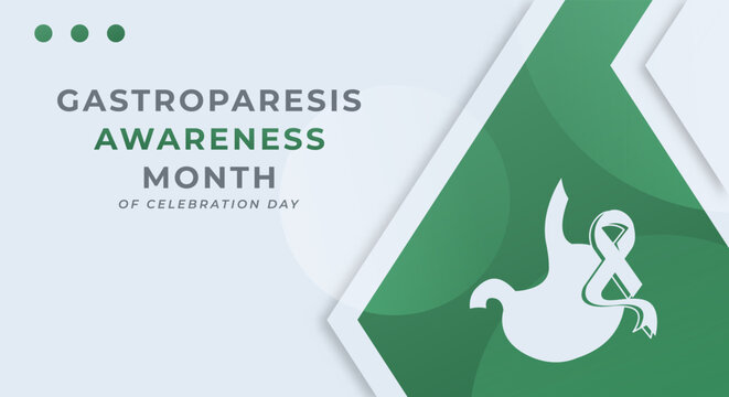 Gastroparesis Awareness Month Celebration Vector Design Illustration for Background, Poster, Banner, Advertising, Greeting Card