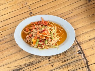 Papaya salad Thai food 