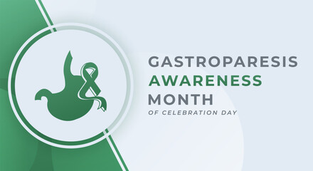 Gastroparesis Awareness Month Celebration Vector Design Illustration for Background, Poster, Banner, Advertising, Greeting Card