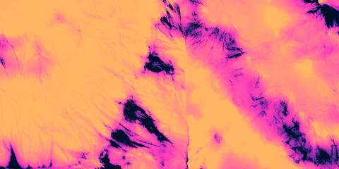 Multicolour Dirty Dyed Poster. Tie Dye Patterns.