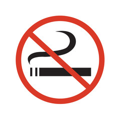 Icono de prohibido fumar. Vector