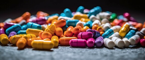 Fototapeta na wymiar pills and capsules