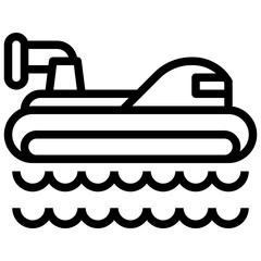 HOVERCRAFT line icon,linear,outline,graphic,illustration