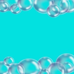 bubbles on blue background