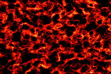 fire bolt glow mineral line texture on the dark marble