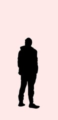 silhouette of a man person