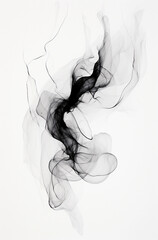Lida Collection · Monochrome Minimal Abstract Background · Harmony and Balance Movement · Liquid Ink Illustration