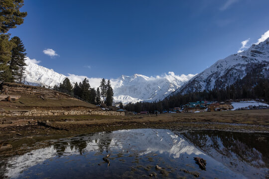 heaven on earth,Nanga Parbat Mountain (8,126 meters) from Fairy Meadows,Gilgit-Baltistan, Pakistan,
