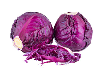 Purple cabbage isolated on transparent png