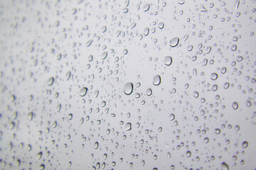 ガラスに付いた水滴のマクロ撮影